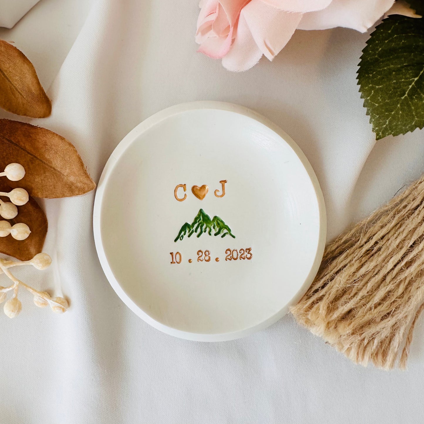 Green Mountain Personalized ring Dish