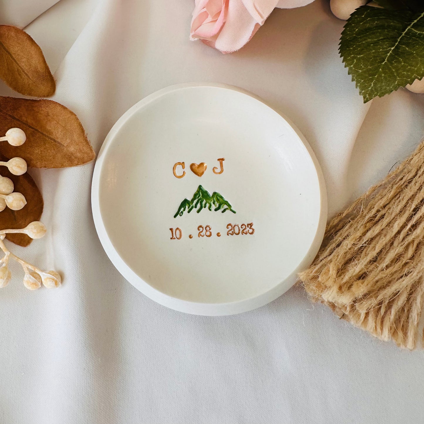 Green Mountain Personalized ring Dish