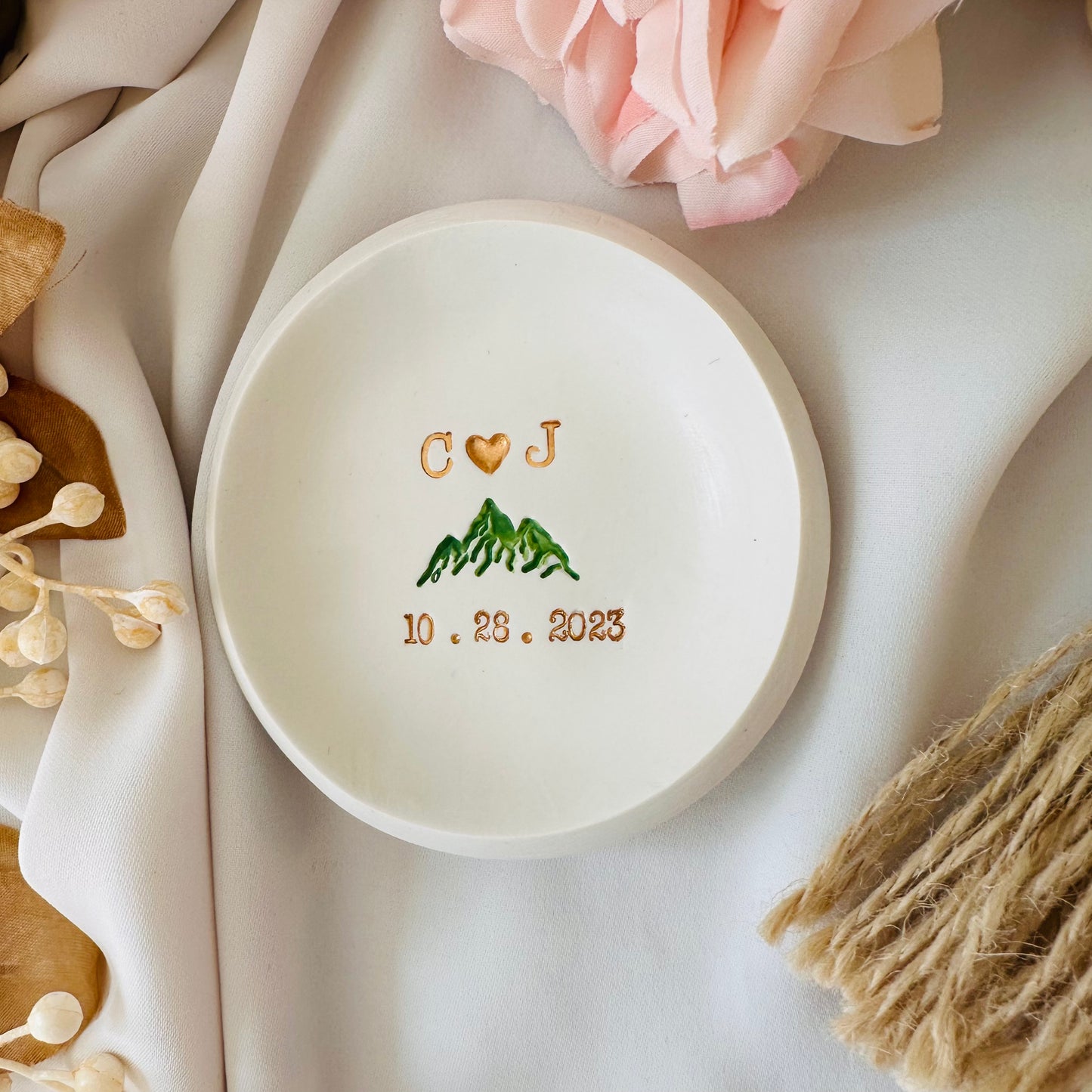 Green Mountain Personalized ring Dish