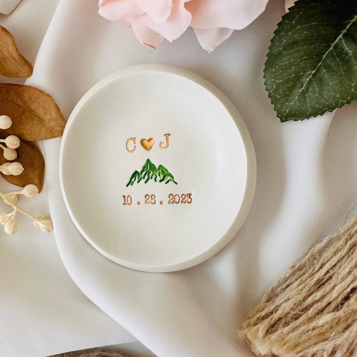 Green Mountain Personalized ring Dish