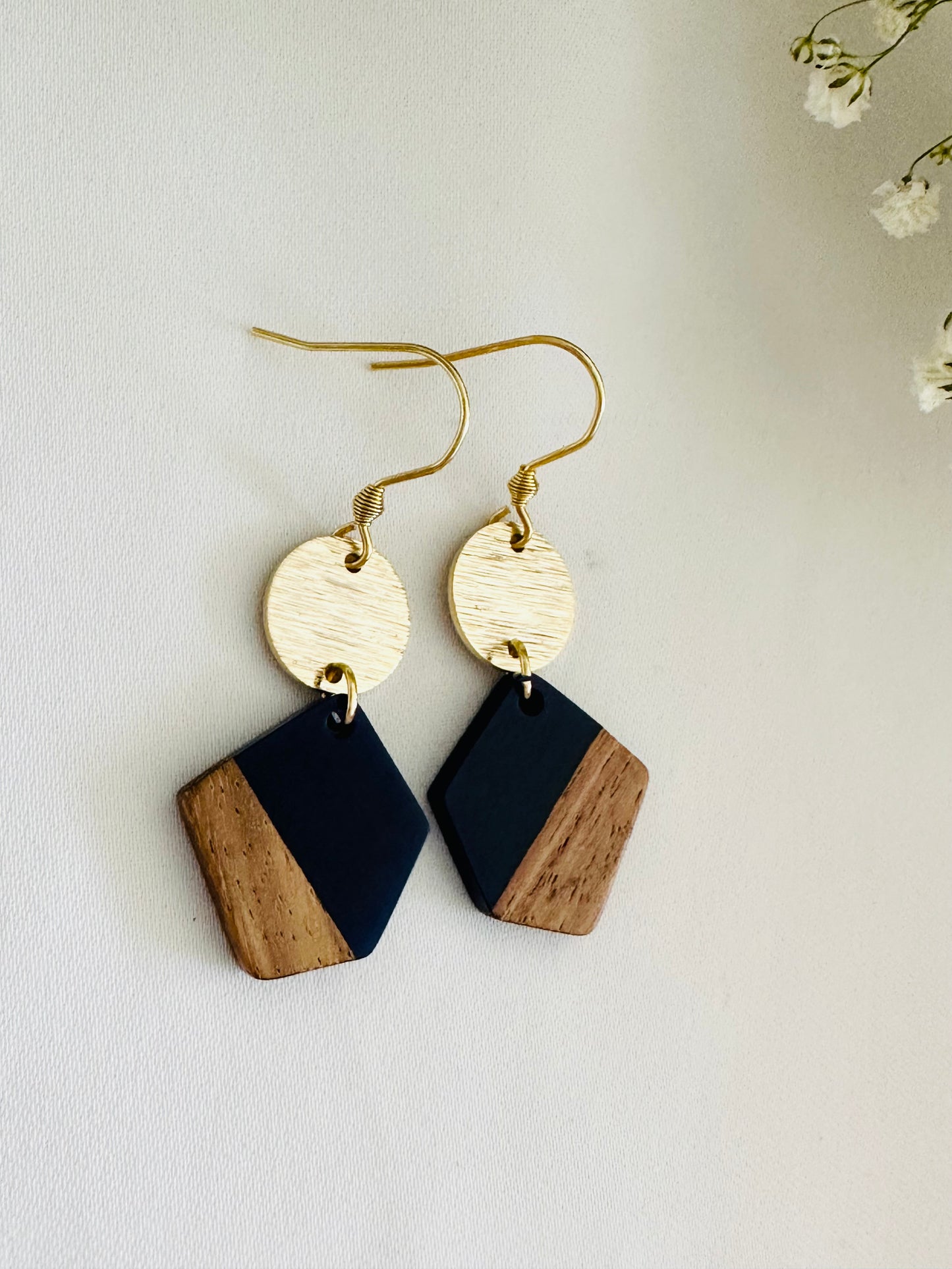 Copy of Resin and wood earrings