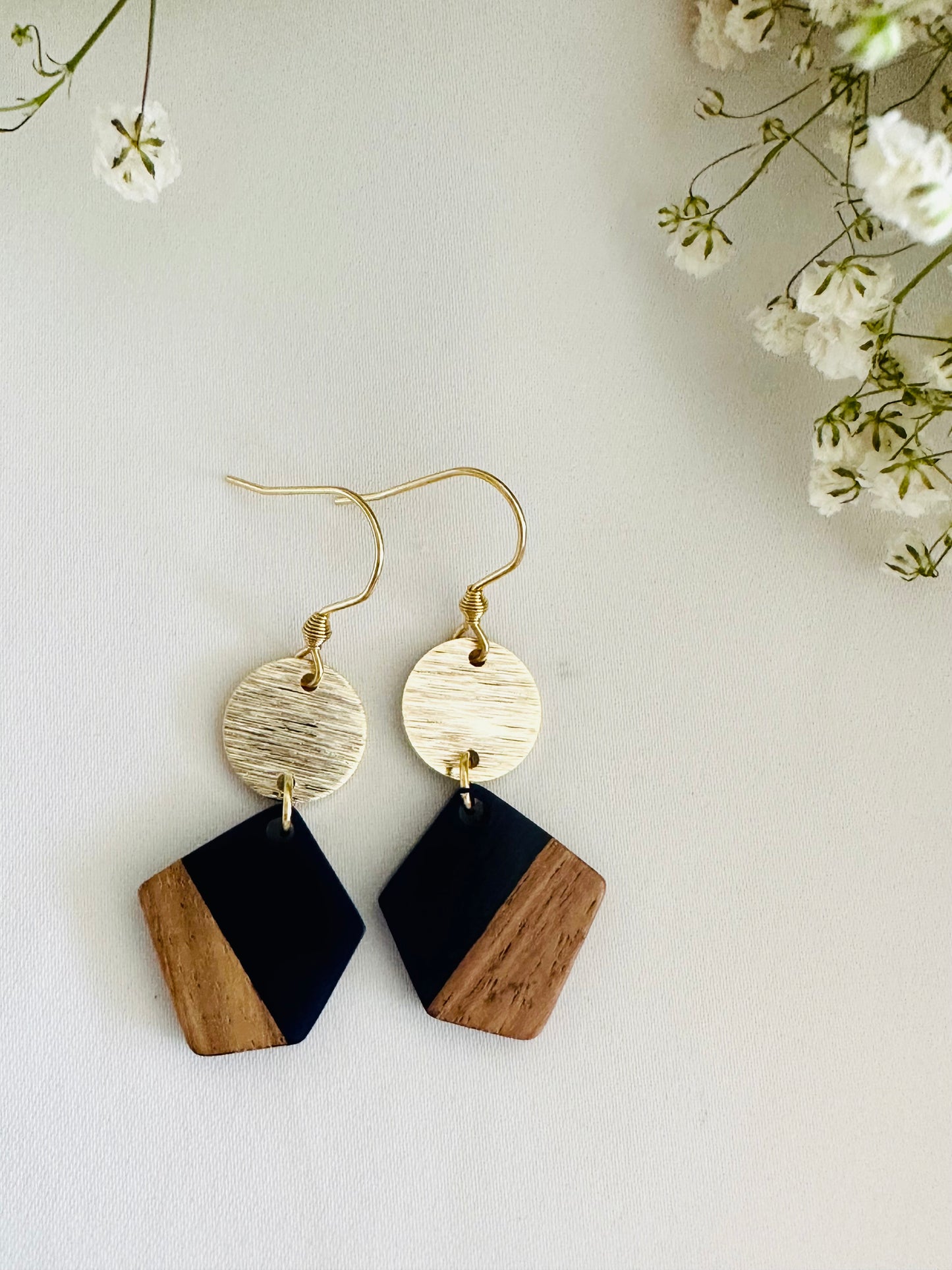 Copy of Resin and wood earrings