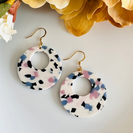 Colorful Resin Round earrings