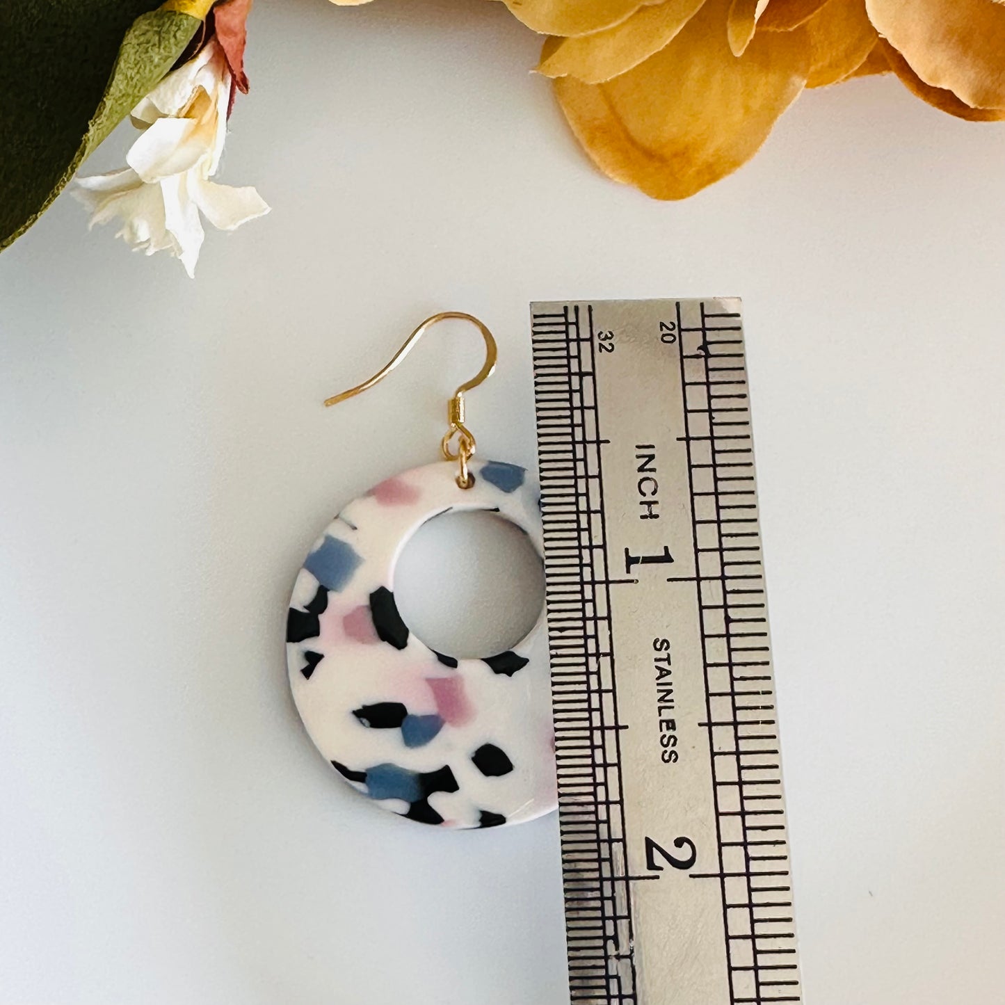 Colorful Resin Round earrings