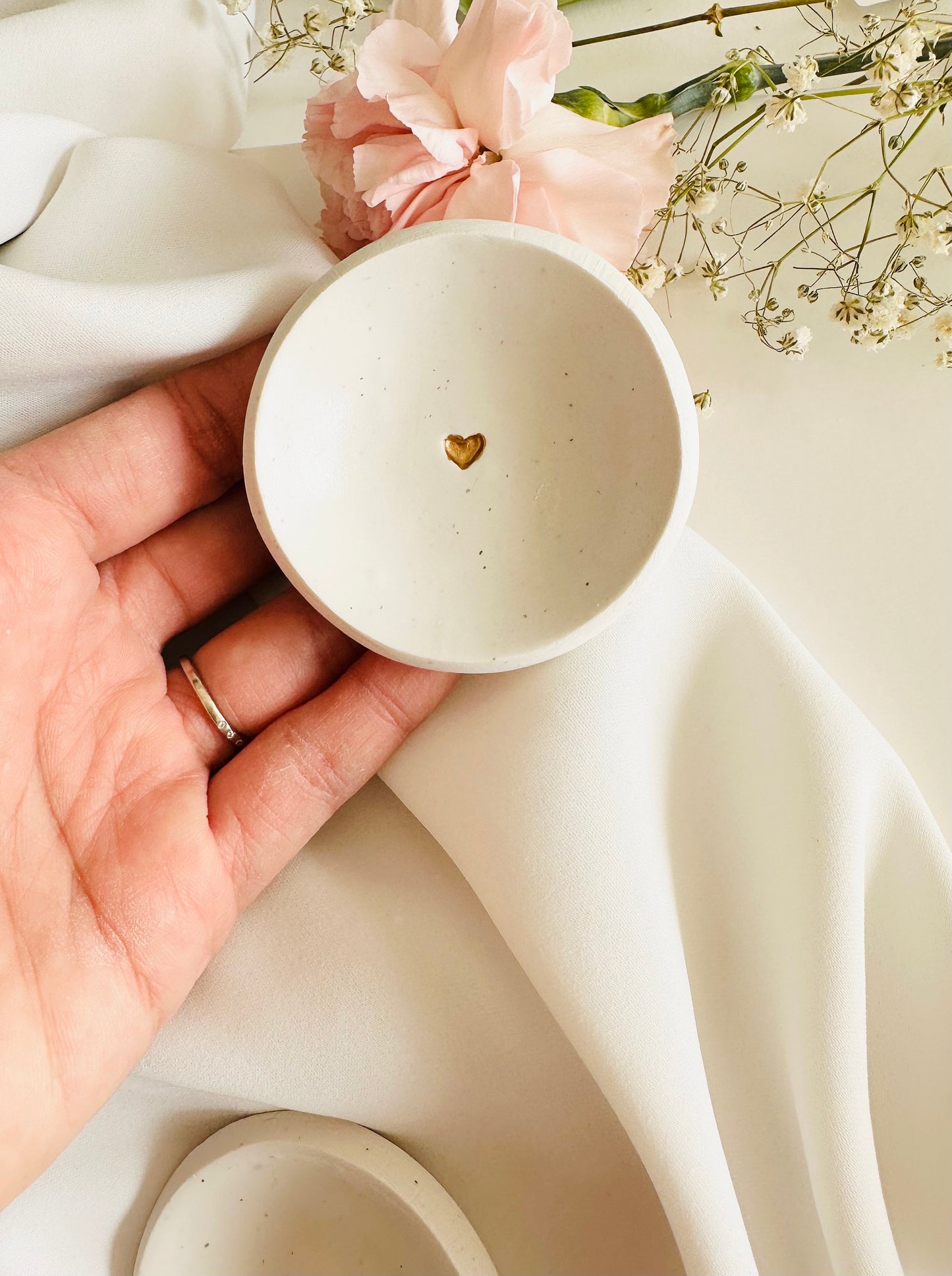 Mini heart ring dish, 2.5 inches